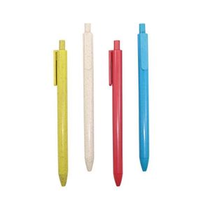 Eco-Friendly Biodegradable Recyclable Wheat Straw Material <b>Retractable</b> Advertising Gift Ballpoint <b>Pen</b> New Design - Product Image 1