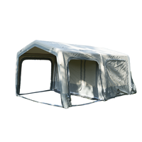 Tente gonflable à porte en maille avec coque extérieure en coton TC, colonne d'air en TPU, fond en PVC, design respirant et confortable pour l'extérieur