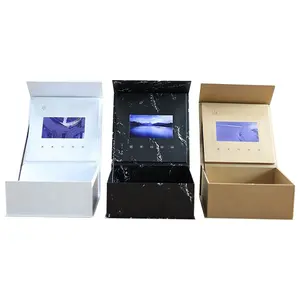 HD video đẹp hoa Màn hình LCD Hộp quà tặng máy nghe nhạc hộp với video Brochure cho quảng cáo video âm nhạc chào đón hộp