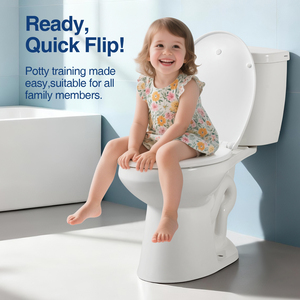 Siège de toilette ovale confortable à fermeture douce avec charnières réglables et frein anti-chute pour salle de bain - Product Image 5