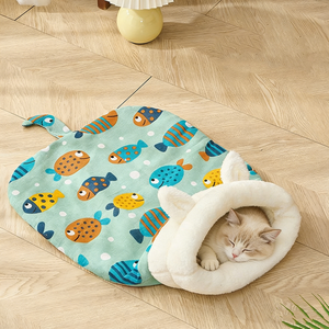Cama para Mascotas de Felpa Suave de Doble Capa, Nido Cálido para Todas las Estaciones para Perros Pequeños y Gatos - Product Image 5