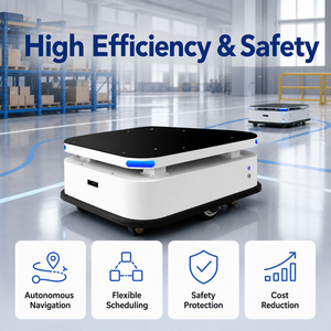 Base de robot mobile E80, capacité 300 kg, châssis de navigation autonome LiDAR SLAM pour la logistique et la livraison en intérieur, SDK ouvert - Product Image 2