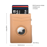 Dompet Kartu Kredit Bisnis FangShui dari Aluminium Alloy Asli, Penutup Tombol, Multifungsi, Otomatis, Halus, Pelindung Kartu RFID 10mm