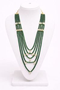 Conjunto de collar nupcial étnico de cobre con aretes tradicionales para boda y acabado en tono dorado a la moda para mujer - Product Image 2