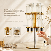 Bouteilles de parfum en verre Golden Circle Color Bulk de 375 ml et 500 ml, support de présentation pour huiles parfumées, entonnoir, distributeur de parfum en verre