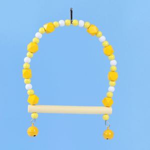 Parrot <b>Swing</b> Platform Suspension Bridge Tiger Skin Peony Xuanfeng Wooden Toy Climbing Frame Bird Springboard Bird Cage - Product Image 5