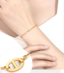 Xinfly Factory Wholesale Luxury 18K Solid Gold Piggy Nose Link Chain Fine Jewelry <b>Sets</b> for Women Women's Necklace <b>Bracelet</b> - Product Image 5