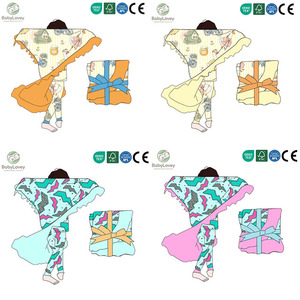 Couverture Bébé Babylovey en Fibre de Bambou Polyvalente, Antibactérienne, Respirante, à Volants Floraux Imprimés, Personnalisable, Double Face, <span class=keywords><strong>pour</strong></span> Bébés en Été - Product Image 5