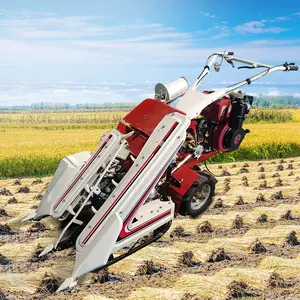 Wheat harvesting and baling machine self-propelled rice millet baling highland barley automatic cutting and baling machine