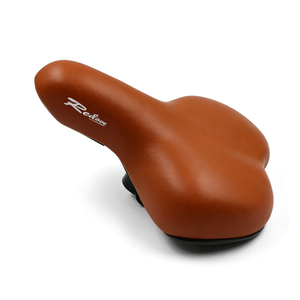 <span class=keywords><strong>Selle</strong></span> de vélo personnalisée respirante et confortable en cuir marron vintage imperméable pour vélo d'exercice - Product Image 3