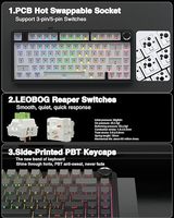 AULA F75 clavier mécanique personnalisé sans fil tri-mode clavier joint structure remplaçable à chaud aula gaming 75% clavier
