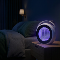 Lampe anti-moustiques UV portable rechargeable par USB, fonctionnant comme une batterie externe, pour usage domestique, avec fonction de choc électrique et aspiration d'air.
