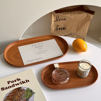 NEWELL Plateau de service Plats peu profonds Plateau de service en bois pour les fêtes Plateau de table à thé et à café