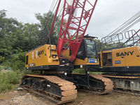 Grue sur chenilles SCC850A-6 de 85 tonnes à flèche en treillis, modèle 2022, 2850 heures, moteur Cummins, boîte de vitesses et pompe inclus.