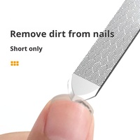 Mini lime à ongles en acier inoxydable Durable de haute qualité Papier de verre double face pour les ongles de garniture quotidiens