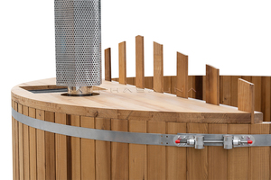 Bain à remous en bois traité thermiquement, 10 personnes, léger, chauffant, Offre Spéciale - Product Image 5