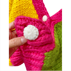 Pull en tricot pour femme, personnalisé OEM & ODM, crocheté à la main, pour l'hiver, cardigan en tricot pour femme - Product Image 4