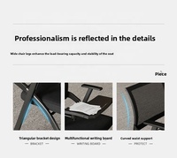 Chaise de formation pliante de qualité supérieure, neuve, durable, avec tableau d'écriture intégré, pour bureau et bâtiment commercial