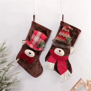 Exquisite 2pc Christmas <b>Stocking</b> Set Sturdy Gift Candy Bag for <b>Kids</b> Winter Holiday Atmosphere - Product Image 1