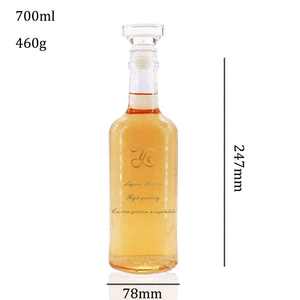 क्रिस्टल सफेद ग्लास/सुपर फ्लिंट ग्लास/उच्च फ्लिंट ग्लास पहले ग्रेड ग्लास सामग्री 750 आत्माओं के लिए एमएल ग्लास की बोतलें - Product Image 2