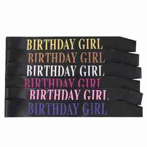 <strong>Hot</strong> Selling Birthday Girl Etiquette Wearing Birthday Party Rose Gold <strong>Pink</strong> Cloth Shoulder Strap <strong>Headbands</strong> And Number - Product Image 5