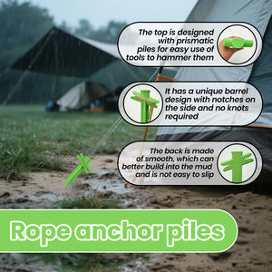 Nouveau fixateur de corde à linge transfrontalier personnalisé et créatif pour la maison fixateur de pieux d'ancre de corde de tente extérieure - Product Image 5