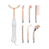 Appareil facial haute fréquence économique et portable avec 7 tubes galvaniques en verre