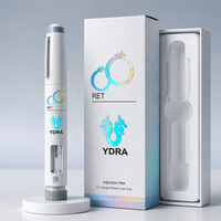 Boîte personnalisée en vinyle holographique de luxe VS-396 pour flacon unique de 3 ml et plateau en plastique, étiquettes et boîte étanches pour flacon de 3 ml de peptide