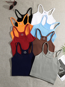 Top Corto Deportivo para Mujer, Transpirable, Ecológico, Ajustado, para Yoga y Fitness, Estilo Casual de Verano, Tejido Acanalado, Diseño Sexy con Tirantes - Product Image 2