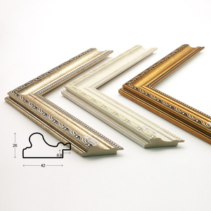 Nouvelle Arrivée Moulures de <span class=keywords><strong>Cadre</strong></span> Photo <span class=keywords><strong>Doré</strong></span> Foncé Argenté 40mm de Large en PS pour Cadres et Miroirs - Product Image 2