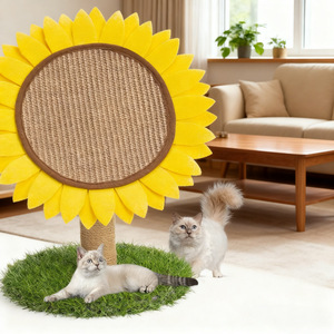 Rascador para Gatos con Diseño de Girasol, Vertical, Resistente, Juguete para Gatos de Interior - Product Image 1