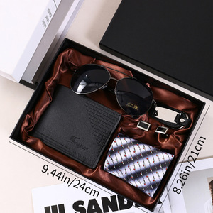 Men's Gift Set Wallet Tie Sunglasses Business Gift <b>Box</b> Father's Day <b>Present</b> - Product Image 3