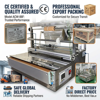 Máquina Manual para Envolver en Celofán ACW-88F con Rebobinador de Residuos para Envolver Cajas de Perfume, Cosméticos y Té con Película BOPP