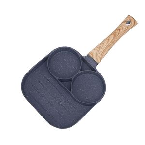 Padella Antiaderente a 2 Fori per Uova Fritte e Omelette, con Manico in Legno, per Pancake e Colazione - Product Image 2