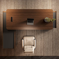 Chaise de bureau de direction haut de gamme de luxe léger, design minimaliste moderne, en panneau de densité