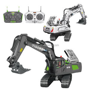 YIGONG BC1037 1/20 11CH <span class=keywords><strong>RC</strong></span> escavatore scavatore modello 2.4G metallo ingegneria camion con luci e suoni - Product Image 1
