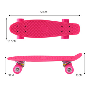Autre planche à roulettes portable en plastique de 22 pouces en forme de bâtonnet de glace pour adulte, couleur vert-jaune, style tendance - Product Image 4