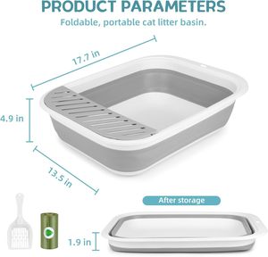 Vente en gros de litières pour chats, produits pour animaux de compagnie, bac à litière en plastique pour chat, bac à litière simple pour chat - Product Image 4