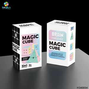 <span class=keywords><strong>3</strong></span>-em 1 de fibra de carbono Magic Cube Bundle Dot Design 2x2 3x3 Speed Cubes Puzzle Toy para crianças Intelligence Development Square Box - Product Image 4