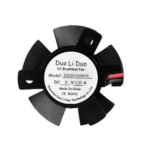 30mm Small frameless fans are used in 3D printers and car headlights DC Black mini cooling fan