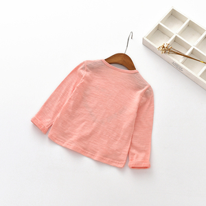 T-shirt pour enfants à manches longues, col rond, ourlet incurvé, disponible sur le marché chinois - Product Image 5