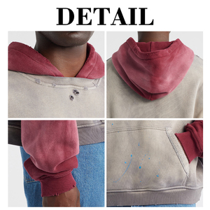 Sweat à capuche unisexe KingSen en coton tricoté 430 g/m², délavé à l'acide, séchage rapide, idéal pour la personnalisation de logo, coupe oversize – Vente en gros - Product Image 6