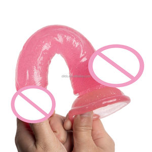 Consolador con diseño de gelatina de succión súper fuerte con brillo de lentejuelas, juguete realista suave para mujeres/hombres/masturbación femenina <span class=keywords><strong>Gay</strong></span> - Product Image 2