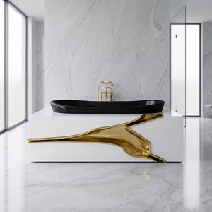 Baignoire autoportante de luxe, design moderne, peinte à la main, en acier inoxydable, pour villa et manoir, <span class=keywords><strong>bain</strong></span> d'exception - Product Image 5