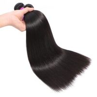 Extensions de cheveux humains vierges bruts Remy 100% brésiliens, 14 pouces, lisses, double trame tissée à la machine, en vrac, Alipearl, lot de 100g, livraison rapide