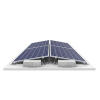 Structure de rayonnage de soutien au sol de toit plat de panneau PV de haute qualité Systèmes de supports de montage de toit lestés solaires