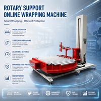 Machine d'emballage automatique rotative pour palettes, machine d'emballage extensible pour palettes, pour systèmes de protection des marchandises à l'exportation