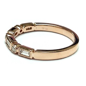 Factory New Design Classic Fine Jewelry 18k Solid Rose Gold Real Brilliant Cut Diamond Engagement Wedding Gift Band <b>Ring</b> Women - Product Image 2