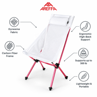 Chaise lune Dyneema ultralégère avec cadre en fibre de carbone, pliable, pour camping, randonnée, pique-nique, pêche, mobilier d'extérieur personnalisé, avec sac de transport