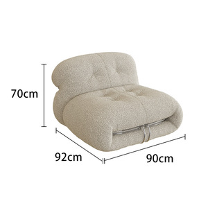 Sillón Puff Casual Hippo Sofa con Patas de Acero, Minimalista para Sala de Estar, Individual, Doble, Triple, Cuádruple, con Patrón Artístico - Product Image 6